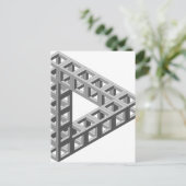 Unmögliches optisches Illusionsdreieck Postkarte (Stehend Vorderseite)