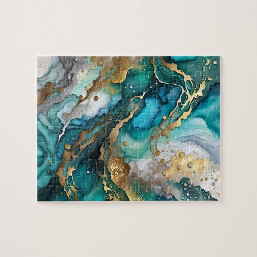 Unmögliches Puzzle aus abstraktem Marmor (Horizontal)