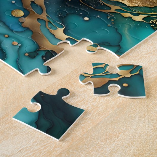 Unmögliches Puzzle aus abstraktem Marmor (Seite)