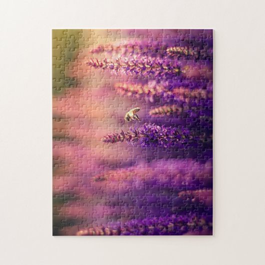 Unmögliches Puzzle - Bienen auf Lavendel (Vertikal)