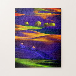 Unmögliches Puzzle - farbenfrohe Landschaft