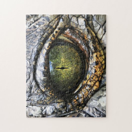 Unmögliches Puzzle - Krokodile Augen (Vertikal)