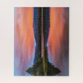 Unmögliches Puzzle - Sonnenaufgang am See (Vertikal)