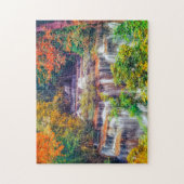 Unmögliches Puzzle - Wasserfälle Herbst (Vertikal)