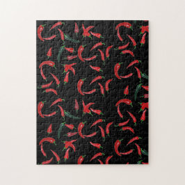 Unmögliches Rätsel Rot | Pepper Pattern für schwar Puzzle