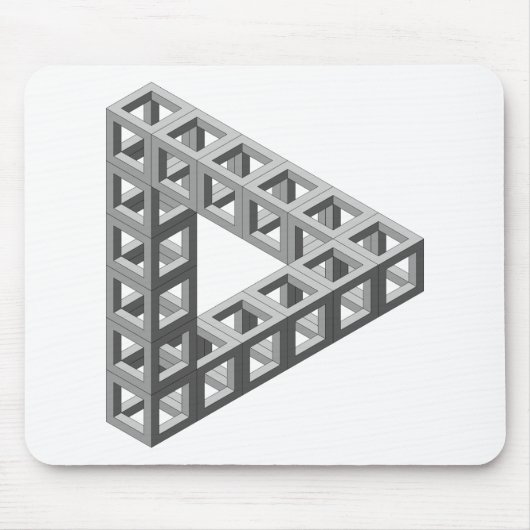 Unmögliches Täuschungs-Dreieck Mousepad (Vorne)
