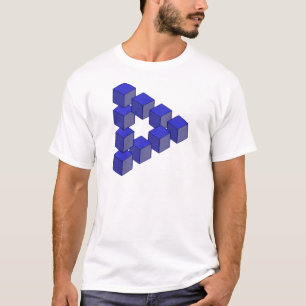 Unmögliches Treppenhaus der Quadrat-optischer T-Shirt