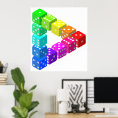 Unmögliches Würfeldreieck Poster (Heimbüro)