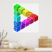 Unmögliches Würfeldreieck Poster (Küche)