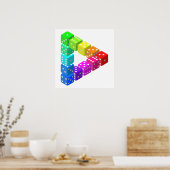 Unmögliches Würfeldreieck Poster (Küche)