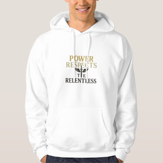 Unnachgiebige Power Typografie Hoodie (Vorderseite)