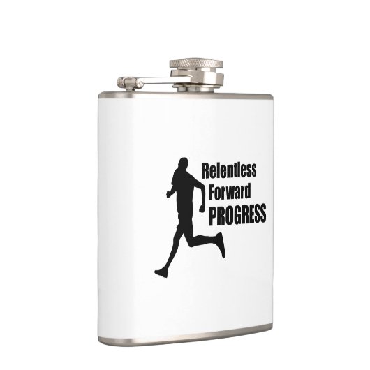 Unnachgiebiger Fortschritt Flachmann (Rechts)