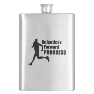 Unnachgiebiger Fortschritt Flachmann