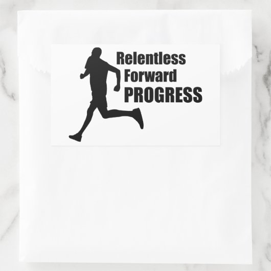 Unnachgiebiger Fortschritt Rechteckiger Aufkleber (Tasche)