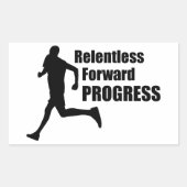 Unnachgiebiger Fortschritt Rechteckiger Aufkleber (Vorderseite)