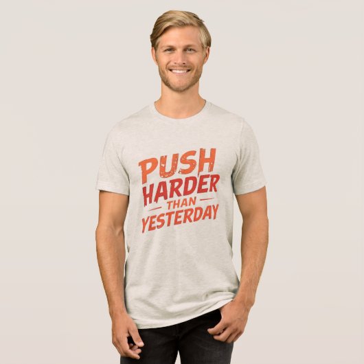 Unnachgiebiger Fortschritt Tri-Blend Shirt (Vorderseite voll)