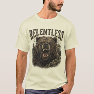 Unnachgiebiges Bären-Vintage-Grafik-T-Shirt T-Shirt