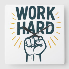 Unnachgiebiges Streben nach Großzügigkeit Quadratische Wanduhr