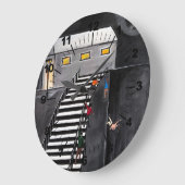 Unnecessary Steps Painting by Alfred Fox Große Wanduhr (Winkel)