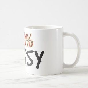 Unnötig geschäftige 100 Prozent Kaffeetasse