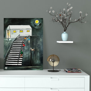 Unnötige Schritte Malerei von Alfred Fox Leinwanddruck