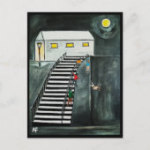 Unnötige Schritte Malerei von Alfred Fox Postkarte (Vorderseite)