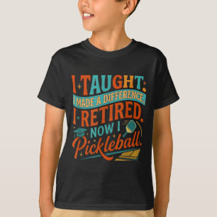 Unny pensionierter Erzieher Pickleball-Spieler T-Shirt