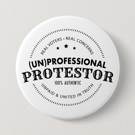 (UNO) Beruflicher Protestor-Knopf Button (Vorderseite)