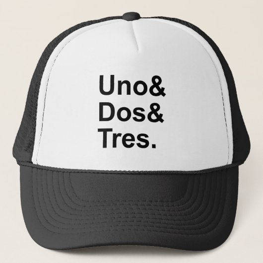 Uno Dos Tres | One Two Three in Spanish Truckerkappe (Vorderseite)