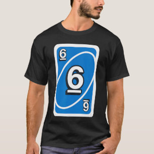 Uno Halloween Blue 6 Karte T-Shirt