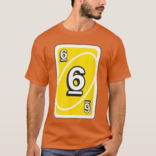 UNO Halloween Gelb 6 Karte T-Shirt (Vorderseite)