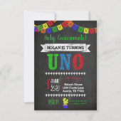 Uno Heilige Guacamole Einladung zum ersten Geburts (Vorderseite)