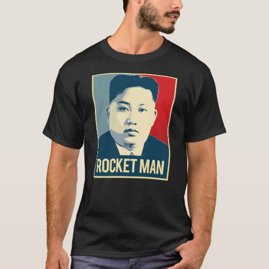 UNO Kim-Jong - Rocket-Mann - Propaganda-Plakat - T-Shirt (Vorderseite)