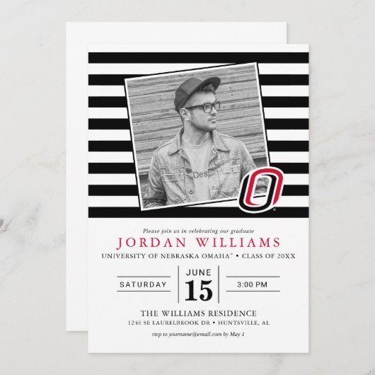 UNO Mavericks Graduate Ankündigung (Vorne/Hinten)