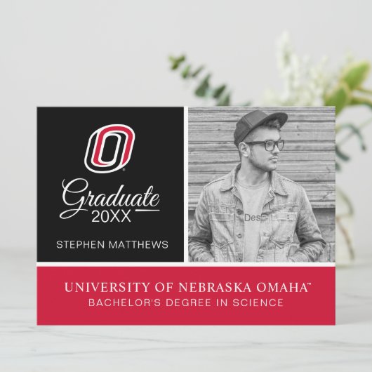 UNO Mavericks Graduate Einladung (Stehend Vorderseite)