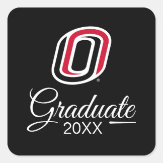UNO Mavericks Graduate Quadratischer Aufkleber