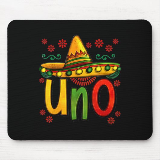 Uno Mein erster mexikanischer Geburtstag Cinco De Mousepad (Vorne)