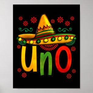 Uno Mein erster mexikanischer Geburtstag Cinco De Poster