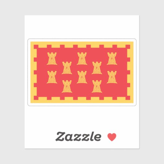 Unofficial flag of Greater Manchester, England Aufkleber (Blatt)