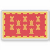 Unofficial flag of Greater Manchester, England Aufkleber (Vorderseite)