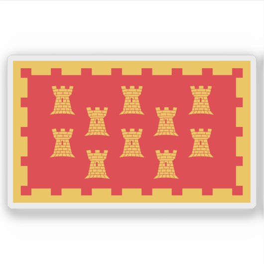 Unofficial flag of Greater Manchester, England Aufkleber (Vorderseite)