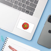 Unofficial flag of Lancashire,England (until 2008) Aufkleber (Laptop mit iPhone)