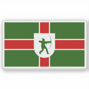Unoffizielle Flagge der Grafschaft Nottinghamshire Aufkleber