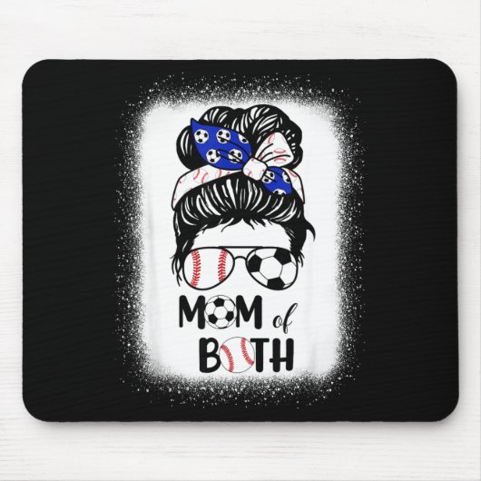 Unordentliche Fußballmutter Baseballmutter beider  Mousepad (Vorne)
