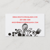 Unordentliche Visitenkarte (Rückseite)