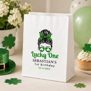 Unordentlicher Bun Lucky One 1. Geburtstagsmädche Geschenktütchen