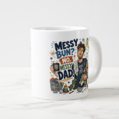 Unordentlicher Dutt Jumbo-Tasse (Vorderseite Rechts)
