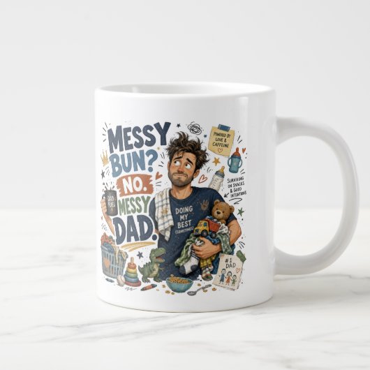 Unordentlicher Dutt Jumbo-Tasse (Rechts)