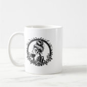 Unordentlicher Dutt-Skelett-Kaffee-Trinker Vintage Kaffeetasse (Links)