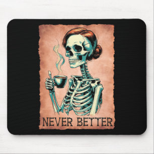 Unordentlicher Dutt Trinkender Kaffee Für Frauen N Mousepad